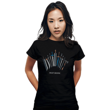 Load image into Gallery viewer, Daily_Deal_Shirts Fitted Shirts, Woman / Small / Black Select Weapon