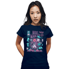 Load image into Gallery viewer, Shirts Fitted Shirts, Woman / Small / Navy Nekomancer
