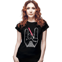Load image into Gallery viewer, Shirts Fitted Shirts, Woman / Small / Black Darth Rock