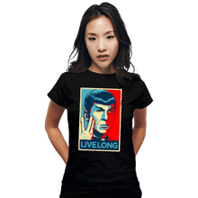 Load image into Gallery viewer, Daily_Deal_Shirts Fitted Shirts, Woman / Small / Black Live Long