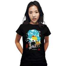 Load image into Gallery viewer, Daily_Deal_Shirts Fitted Shirts, Woman / Small / Black Crimson Aviator