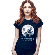 Load image into Gallery viewer, Shirts Fitted Shirts, Woman / Small / Navy Emil Weapon Number 7