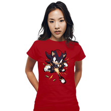 Load image into Gallery viewer, Daily_Deal_Shirts Fitted Shirts, Woman / Small / Red PG-13 Hedgehog