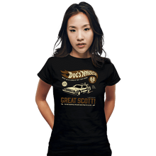 Load image into Gallery viewer, Daily_Deal_Shirts Fitted Shirts, Woman / Small / Black Doc's Wheels