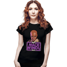 Load image into Gallery viewer, Secret_Shirts Fitted Shirts, Woman / Small / Black Bring Mace Windu Back