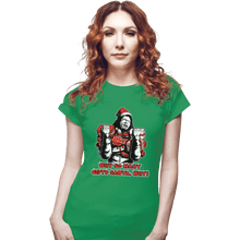 Load image into Gallery viewer, Shirts Fitted Shirts, Woman / Small / Irish Green Why Santa Why