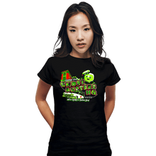 Load image into Gallery viewer, Secret_Shirts Fitted Shirts, Woman / Small / Black Greetings From Ghost HQ