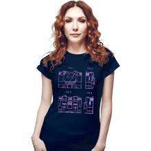 Load image into Gallery viewer, Daily_Deal_Shirts Fitted Shirts, Woman / Small / Navy Start The Music
