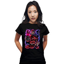 Load image into Gallery viewer, Daily_Deal_Shirts Fitted Shirts, Woman / Small / Black Bison Fighter