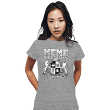 Load image into Gallery viewer, Secret_Shirts Fitted Shirts, Woman / Small / Sports Grey Meme University