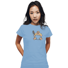 Load image into Gallery viewer, Shirts Fitted Shirts, Woman / Small / Powder Blue Baby Pocket