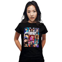 Load image into Gallery viewer, Daily_Deal_Shirts Fitted Shirts, Woman / Small / Black The Wandering Samurai