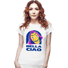 Load image into Gallery viewer, Shirts Fitted Shirts, Woman / Small / White Bella Ciao Tacos