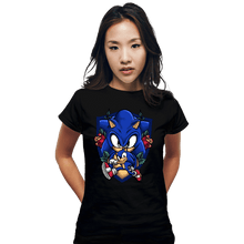 Load image into Gallery viewer, Daily_Deal_Shirts Fitted Shirts, Woman / Small / Black Sonic The Hedgehog
