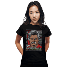 Load image into Gallery viewer, Shirts Fitted Shirts, Woman / Small / Black Santa Swanson