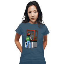 Load image into Gallery viewer, Shirts Fitted Shirts, Woman / Small / Indigo Blue Gotta Catch Em All