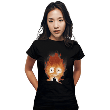 Load image into Gallery viewer, Shirts Fitted Shirts, Woman / Small / Black Midnight Calcifer