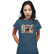 Load image into Gallery viewer, Daily_Deal_Shirts Fitted Shirts, Woman / Small / Indigo Blue Let's All Go To The Wasteland