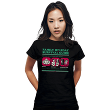Load image into Gallery viewer, Daily_Deal_Shirts Fitted Shirts, Woman / Small / Black Family Holiday Survival Guide