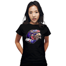 Load image into Gallery viewer, Daily_Deal_Shirts Fitted Shirts, Woman / Small / Black Xenowave