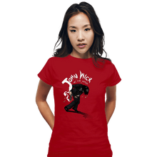 Load image into Gallery viewer, Secret_Shirts Fitted Shirts, Woman / Small / Red Wick VS The World