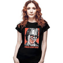 Load image into Gallery viewer, Shirts Fitted Shirts, Woman / Small / Black Finger Lickin' Good
