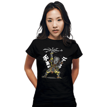 Load image into Gallery viewer, Daily_Deal_Shirts Fitted Shirts, Woman / Small / Black Shuriken Disk