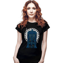 Load image into Gallery viewer, Shirts Fitted Shirts, Woman / Small / Black Doctor Time and Space