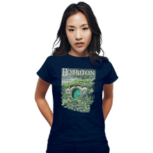 Load image into Gallery viewer, Shirts Fitted Shirts, Woman / Small / Navy Visit Hobbiton
