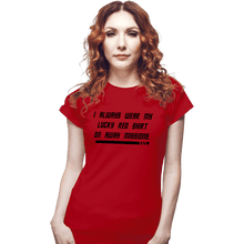 Load image into Gallery viewer, Daily_Deal_Shirts Fitted Shirts, Woman / Small / Red Lucky Red Shirt