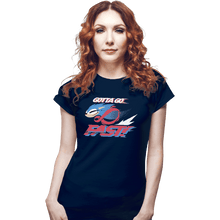 Load image into Gallery viewer, Shirts Fitted Shirts, Woman / Small / Navy Supersonic