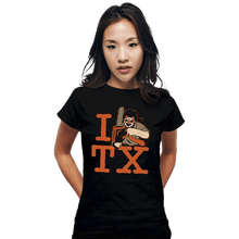 Load image into Gallery viewer, Secret_Shirts Fitted Shirts, Woman / Small / Black I Love TX