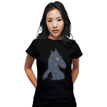 Load image into Gallery viewer, Shirts Fitted Shirts, Woman / Small / Black Hollywoo Starry Night