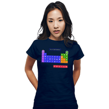 Load image into Gallery viewer, Secret_Shirts Fitted Shirts, Woman / Small / Navy Periodic Table of Powerups