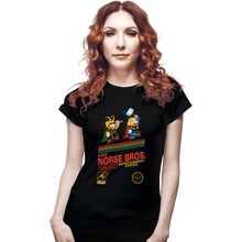 Load image into Gallery viewer, Secret_Shirts Fitted Shirts, Woman / Small / Black Super Norse Bros