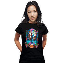 Load image into Gallery viewer, Daily_Deal_Shirts Fitted Shirts, Woman / Small / Black Stained Glass Paradise