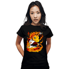 Load image into Gallery viewer, Daily_Deal_Shirts Fitted Shirts, Woman / Small / Black Hashira Fire