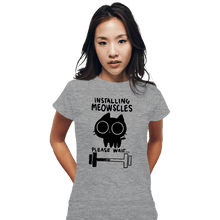 Load image into Gallery viewer, Secret_Shirts Fitted Shirts, Woman / Small / Sports Grey Installing Meowscles