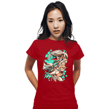 Load image into Gallery viewer, Daily_Deal_Shirts Fitted Shirts, Woman / Small / Red Water Blade