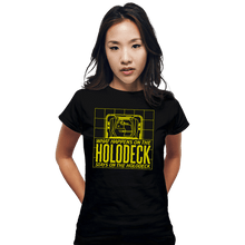 Load image into Gallery viewer, Secret_Shirts Fitted Shirts, Woman / Small / Black What Happens On The Holodeck