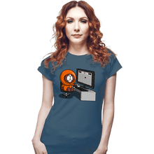 Load image into Gallery viewer, Daily_Deal_Shirts Fitted Shirts, Woman / Small / Indigo Blue Always Dead!