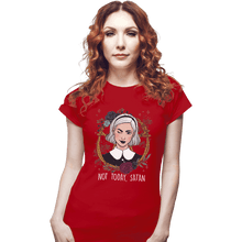 Load image into Gallery viewer, Shirts Fitted Shirts, Woman / Small / Red Sabrina Not Today