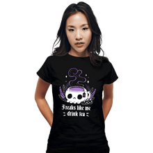 Load image into Gallery viewer, Daily_Deal_Shirts Fitted Shirts, Woman / Small / Black Freaks Drink Tea