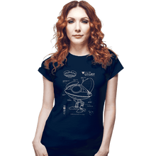 Load image into Gallery viewer, Daily_Deal_Shirts Fitted Shirts, Woman / Small / Navy LO-LA59 Schematics