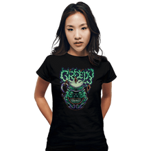 Load image into Gallery viewer, Secret_Shirts Fitted Shirts, Woman / Small / Black Pot Of Greed Card