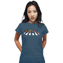Load image into Gallery viewer, Secret_Shirts Fitted Shirts, Woman / Small / Indigo Blue The Pixels