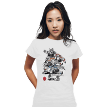 Load image into Gallery viewer, Daily_Deal_Shirts Fitted Shirts, Woman / Small / White Ninja Turtles Sumi-e