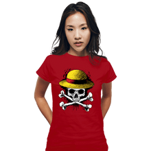 Load image into Gallery viewer, Secret_Shirts Fitted Shirts, Woman / Small / Red Skeleton Mugiwara
