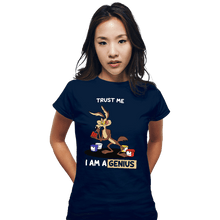 Load image into Gallery viewer, Shirts Fitted Shirts, Woman / Small / Navy Trust Me I Am A Genius