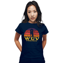 Load image into Gallery viewer, Daily_Deal_Shirts Fitted Shirts, Woman / Small / Navy Twoo Wuv
